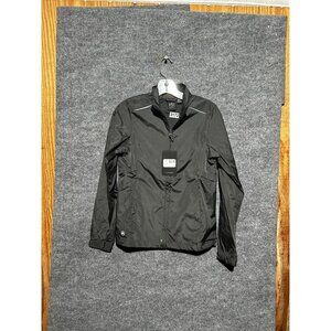 Stormtech Jacket Mens XS Black Full Zip Lightweight Reflective Windbreaker Shell